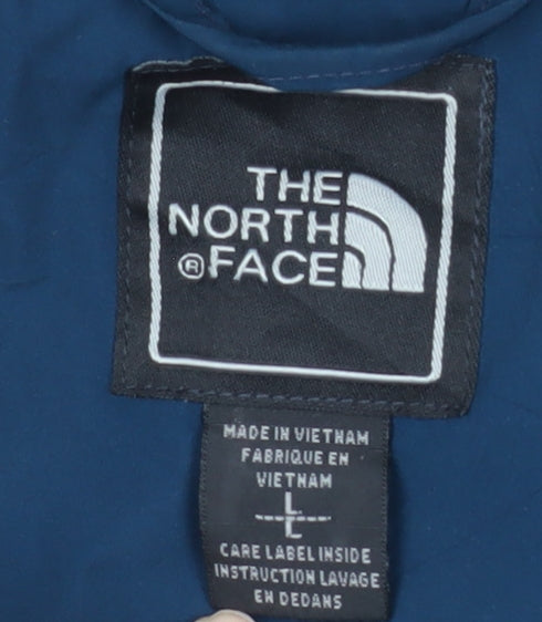 The North Face Men's Blue Waterproof Hooded Jacket L