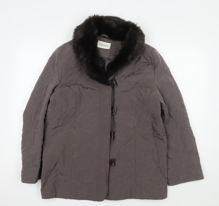 Eastex Women's Brown Overcoat Jacket, Size 12, Winter