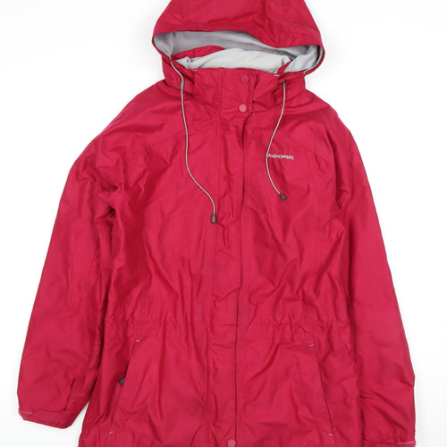 Craghoppers Women’s Red Waterproof Hooded Jacket Size 10