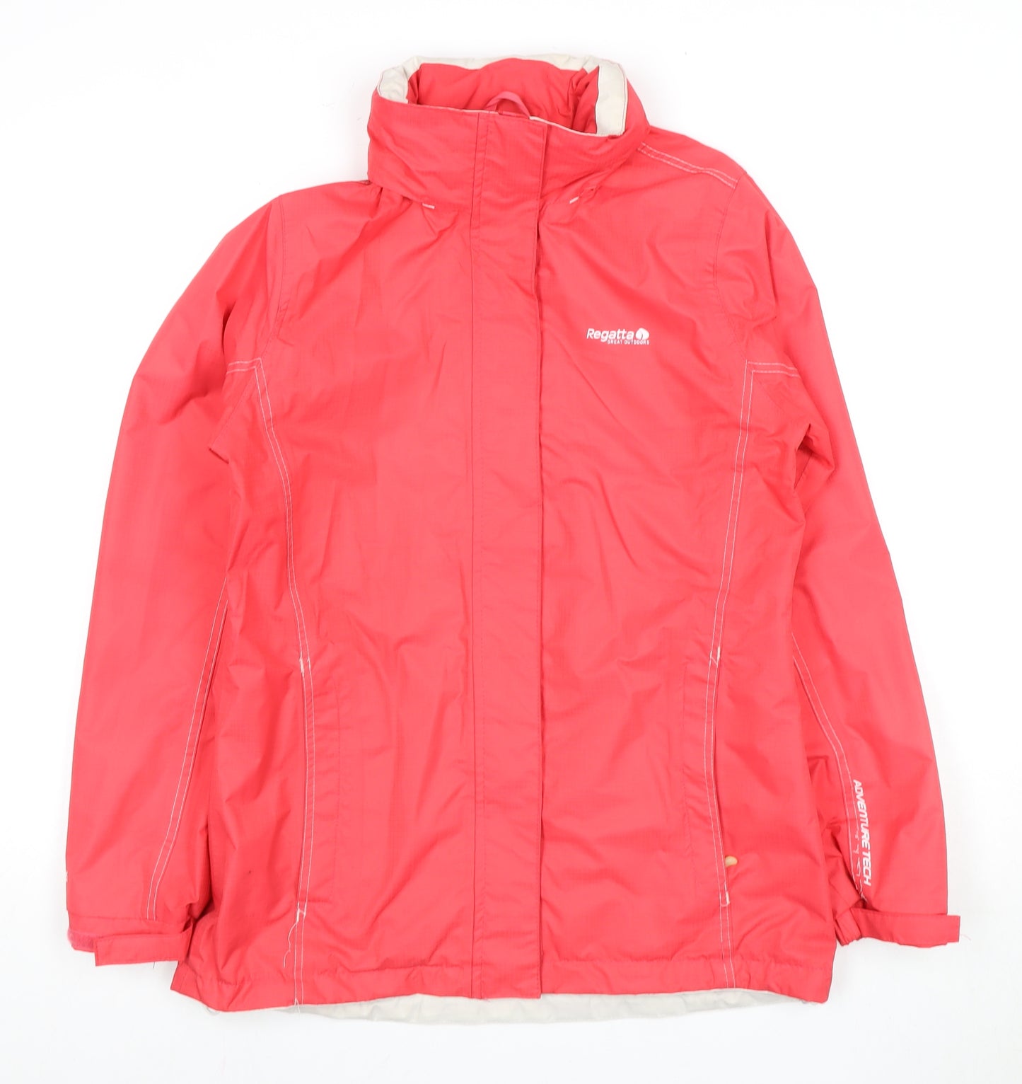 Regatta Women's Red Waterproof Hooded Rain Coat Size 10