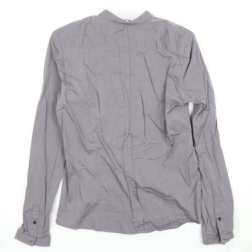 Van Heusen Grey Button-Up Shirt M Unisex Adults
