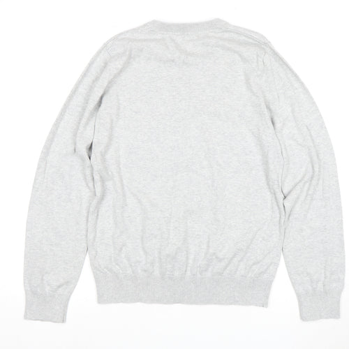 SoulCal Men's Grey V-Neck Pullover Jumper, Size L
