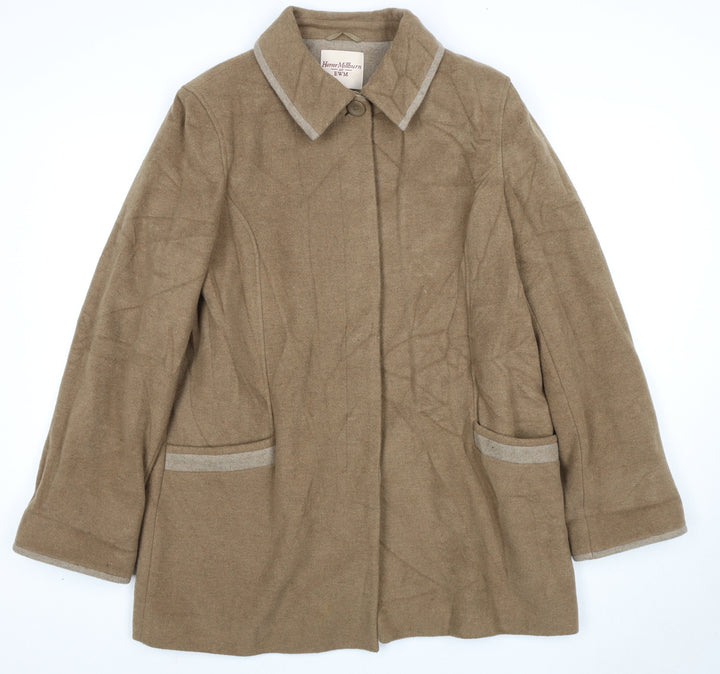 Honor Millburn Women's Beige Wool Mid-Length Coat