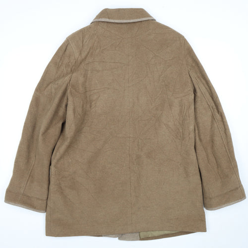 Honor Millburn Women's Beige Wool Mid-Length Coat
