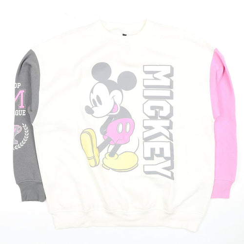H&M Women's Multicoloured Mickey Sweatshirt, Size S