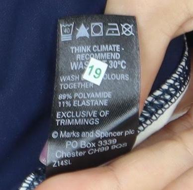 Marks and Spencer Women's Blue Cropped Trousers, Size 16