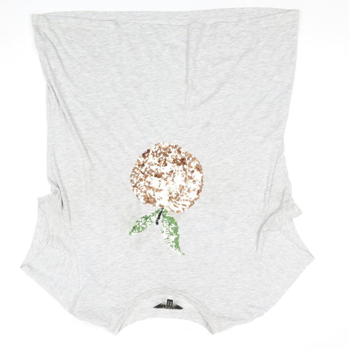 Lipsy London Women’s Grey Sequin T-Shirt, UK 16
