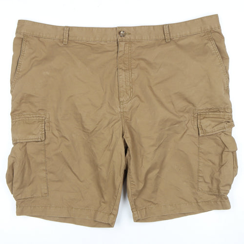 Marks and Spencer Men's Brown Cargo Shorts - Size 2XS