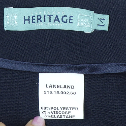 Lakeland Women's Black Straight Trousers Size 14