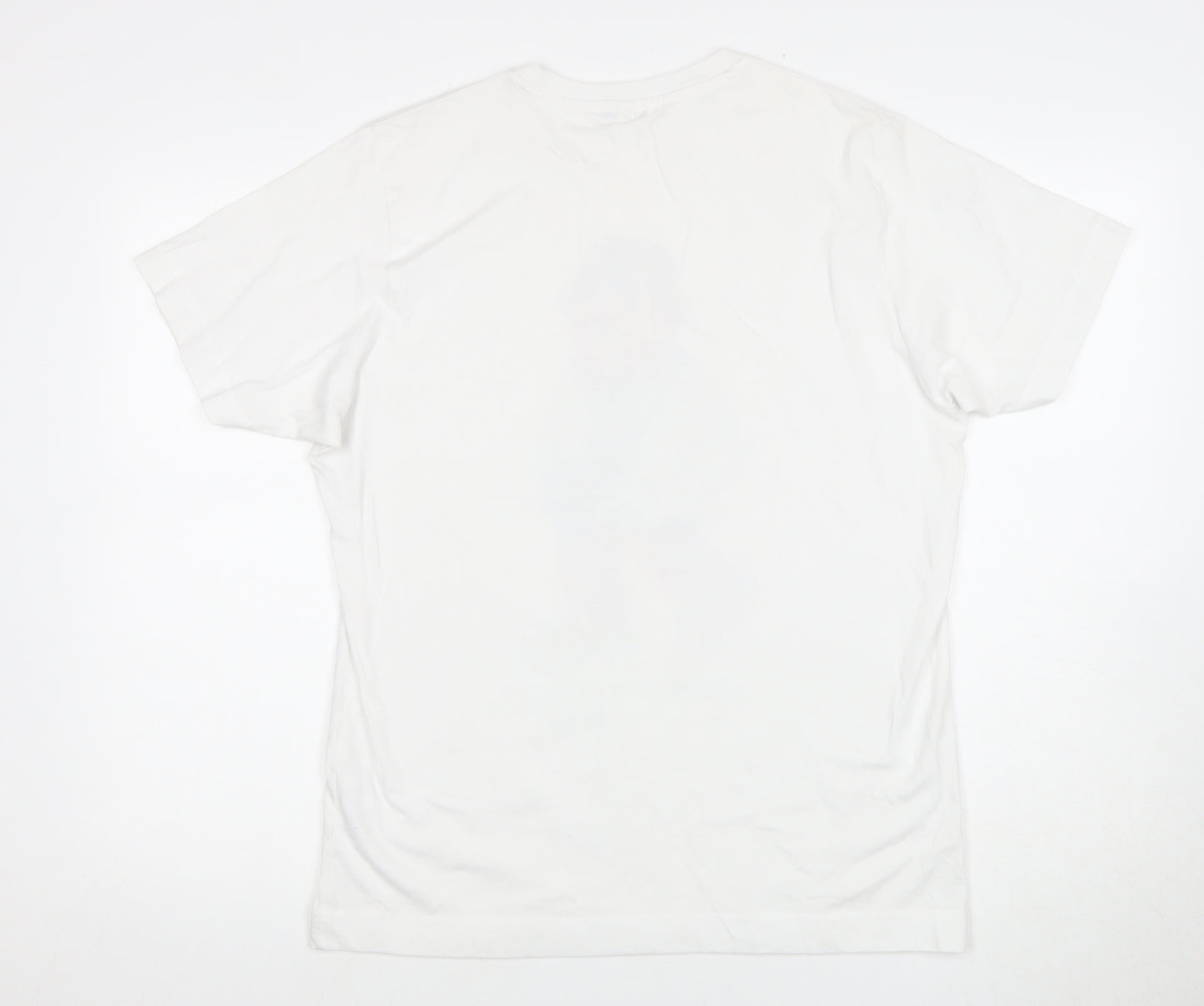 Sneaky Men's M White Graphic Print T-Shirt, Cotton Casual