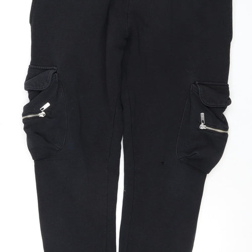 River Island Men's Black Jogger Trousers, Size M, Gym Wear