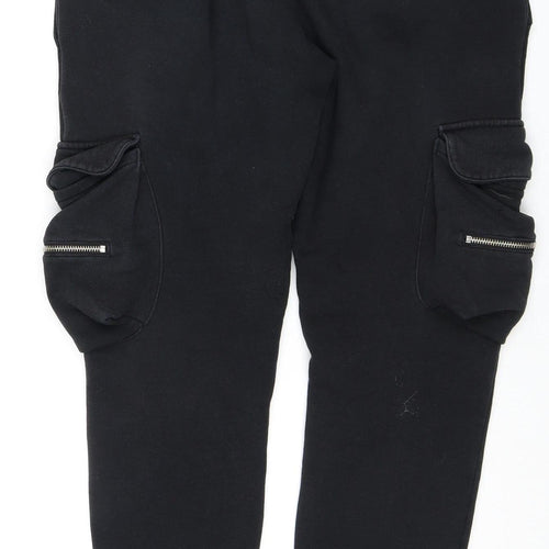 River Island Men's Black Jogger Trousers, Size M, Gym Wear