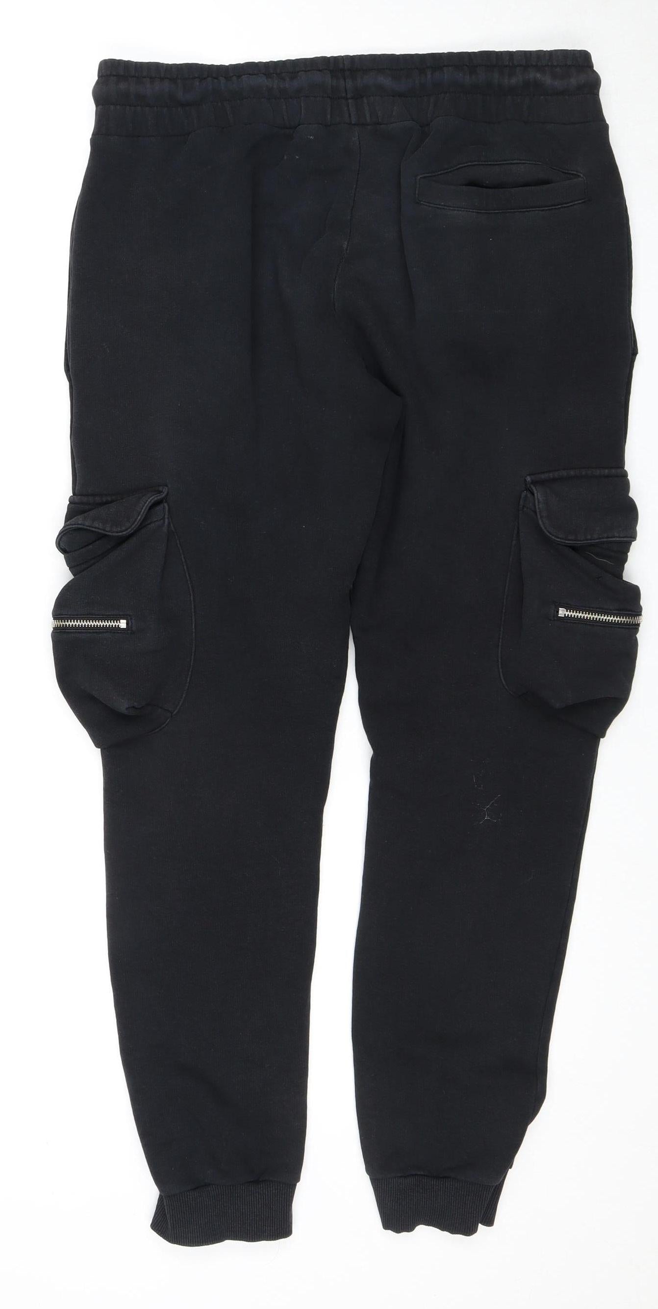 River Island Men's Black Jogger Trousers, Size M, Gym Wear