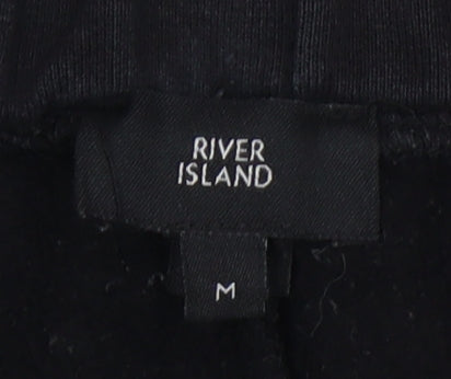 River Island Men's Black Jogger Trousers, Size M, Gym Wear