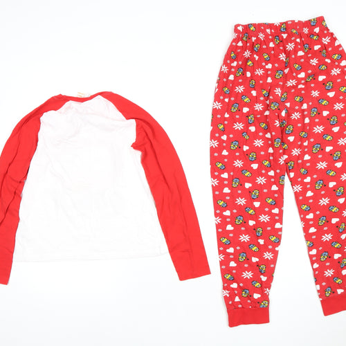 Despicable Me Boys Pyjama Set Red 12-13 Years Christmas