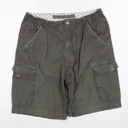 Debenhams Men's Grey Cargo Shorts Size 34
