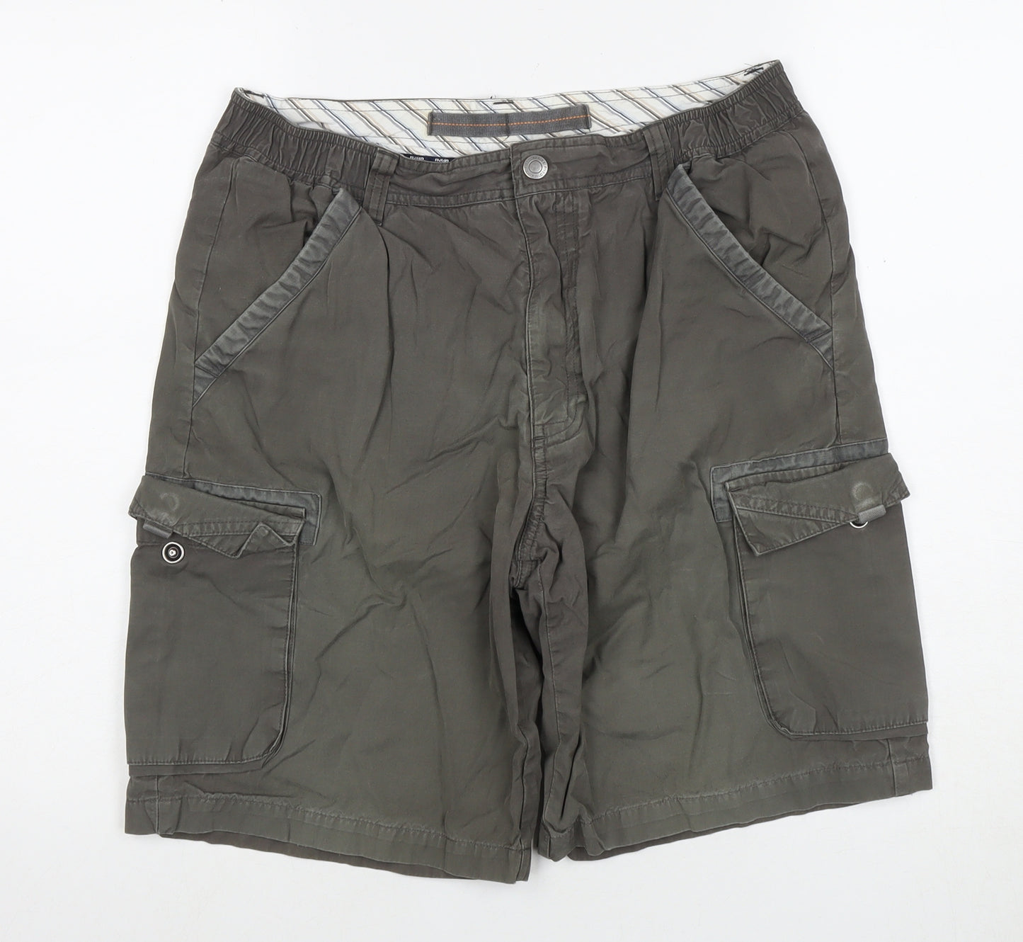 Debenhams Men's Grey Cargo Shorts Size 34
