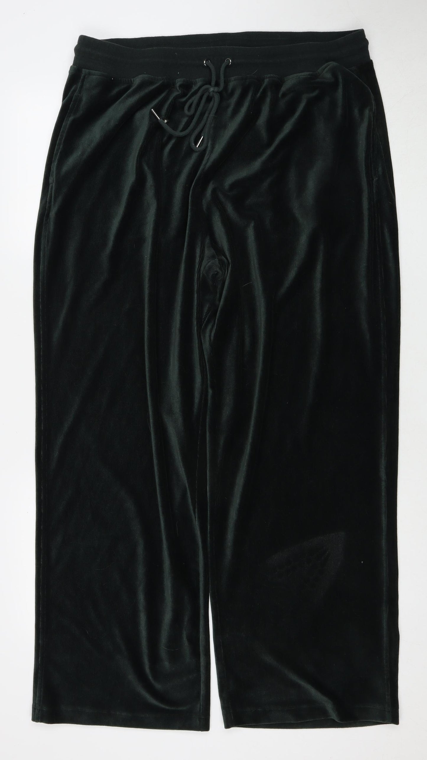 Marks and Spencer Women's Black Velvet Joggers Size 24