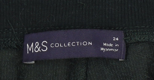 Marks and Spencer Women's Black Velvet Joggers Size 24