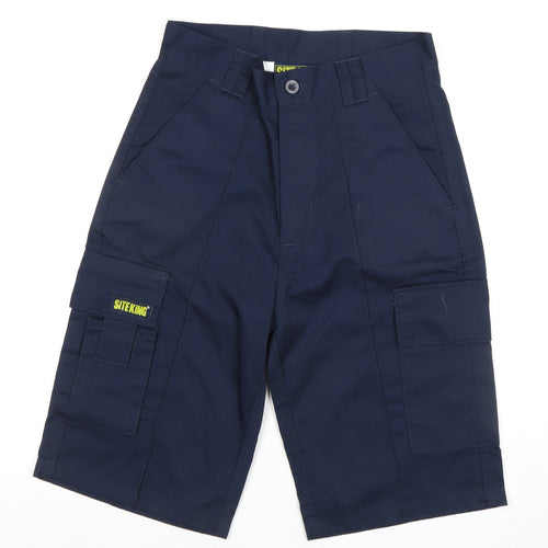 Site King Men's Navy Cargo Shorts Size 28 for Workwear