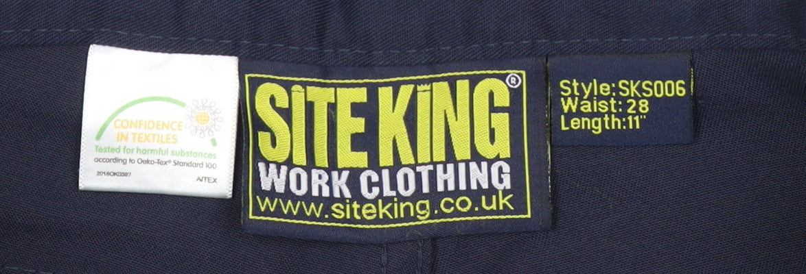 Site King Men's Navy Cargo Shorts Size 28 for Workwear