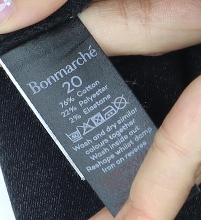 Bonmarche Women's Black Plus Size Jeans 20 Comfort Fit