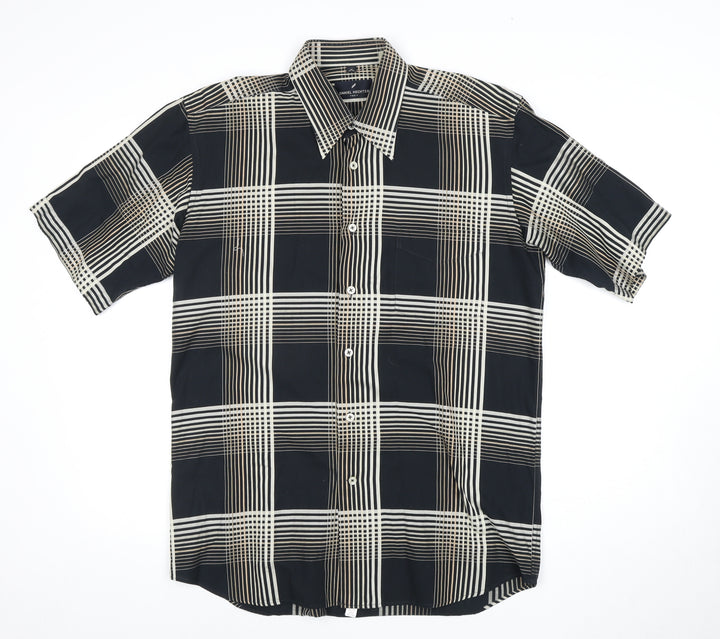 Daniel Hechter Men's Medium Black Check Shirt
