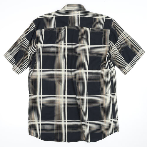 Daniel Hechter Men's Medium Black Check Shirt