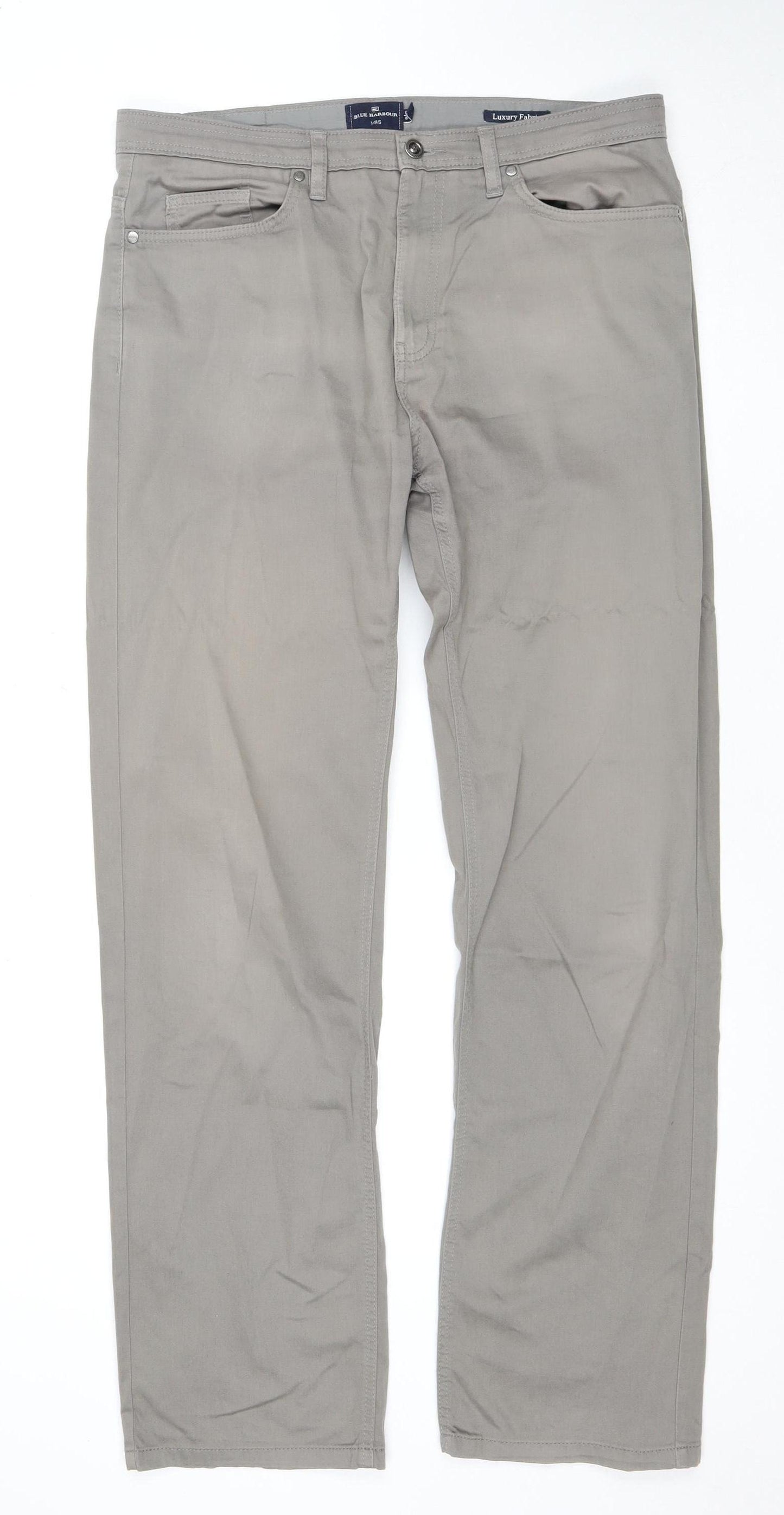 Marks and Spencer Men's Grey Straight Jeans 34W 32L