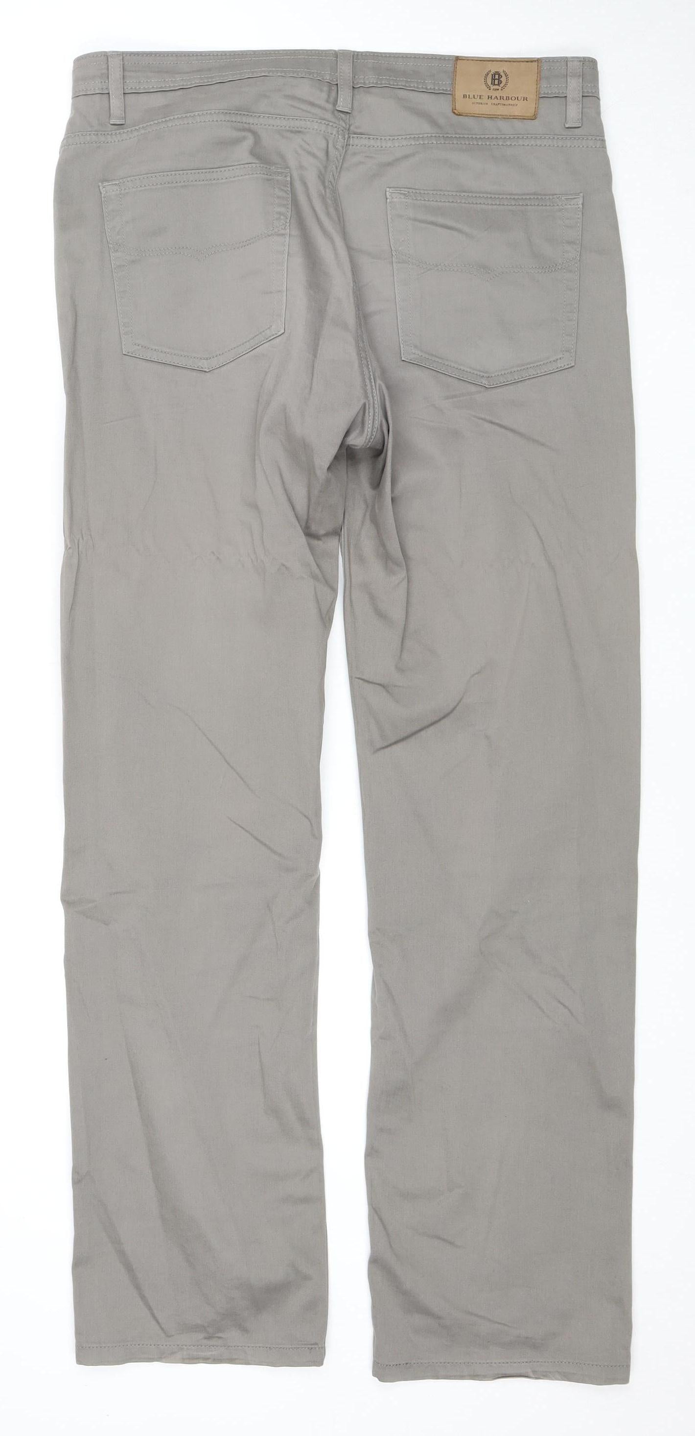 Marks and Spencer Men's Grey Straight Jeans 34W 32L