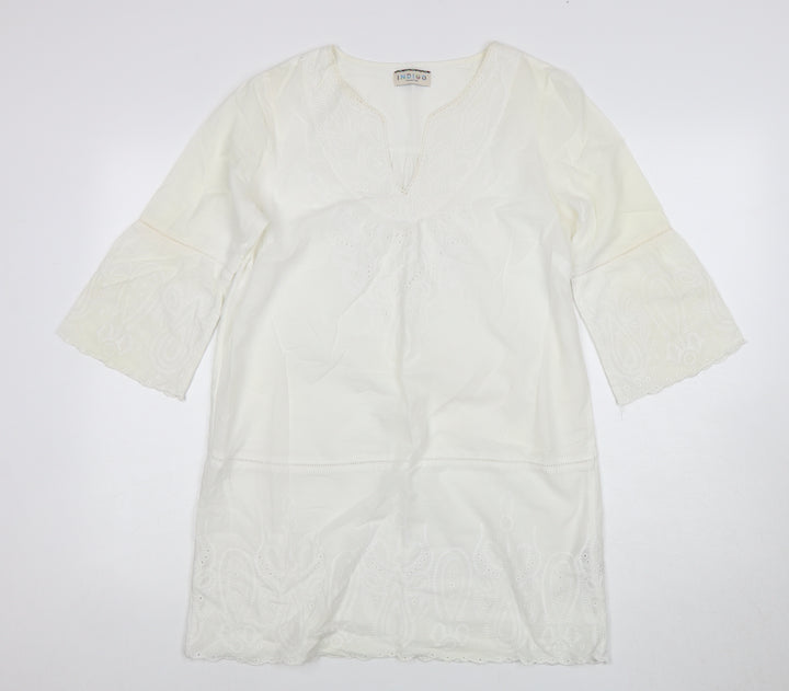 Marks and Spencer Women's White Tunic Blouse UK 10