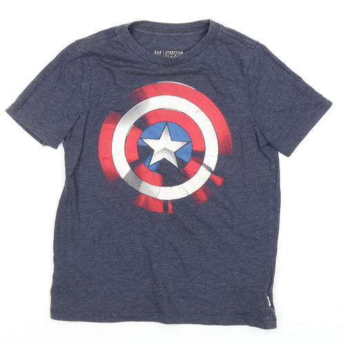 GAP Boys' Blue Captain America T-Shirt 6-7 Years
