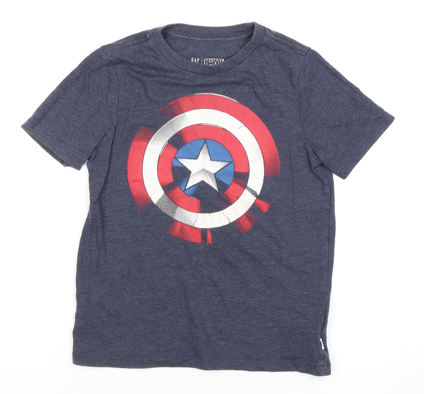 GAP Boys' Blue Captain America T-Shirt 6-7 Years