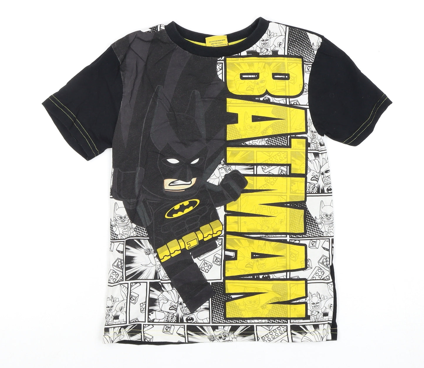 LEGO Batman Boys Black Graphic T-Shirt, Size 6-7 Years