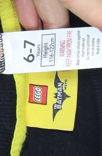 LEGO Batman Boys Black Graphic T-Shirt, Size 6-7 Years
