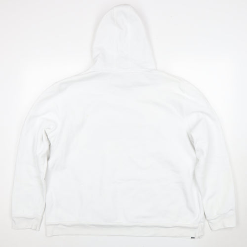 Blue Water White Womens Floral Pullover Hoodie Size 20