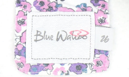 Blue Water White Womens Floral Pullover Hoodie Size 20
