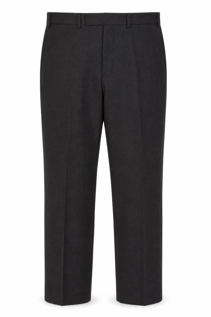 Front view of Marks & Spencer Grey Dress Pants, 36 Waist, Regular Fit