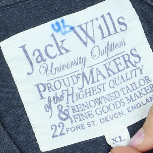 Jack Wills Men's Blue XL T-Shirt with Logo