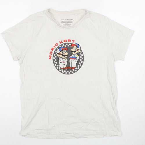 Difuzed Men’s Mario Kart T-Shirt White S Retro Style