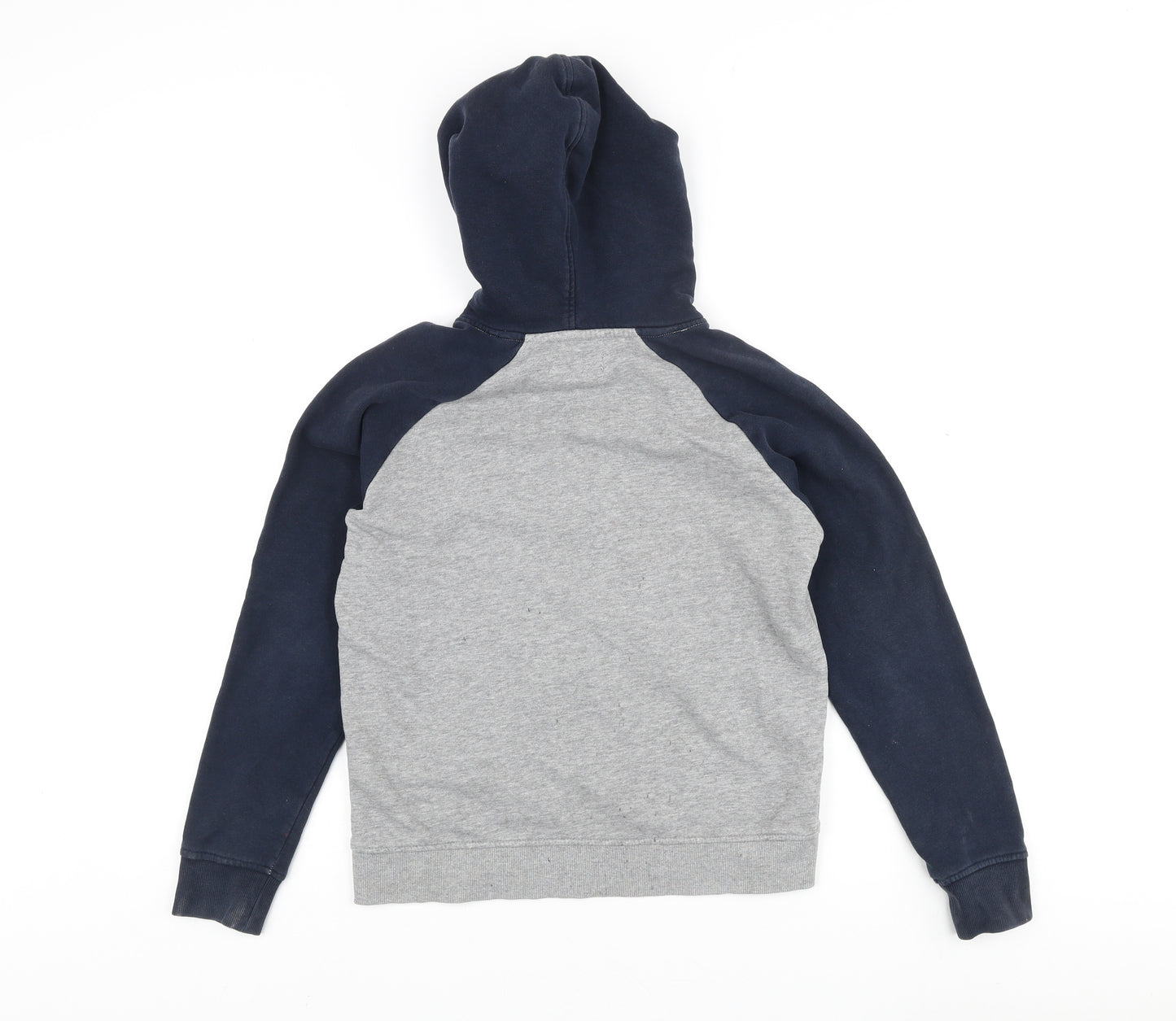 Jack & Jones Boys Grey Blue Pullover Logo Hoodie Size 24