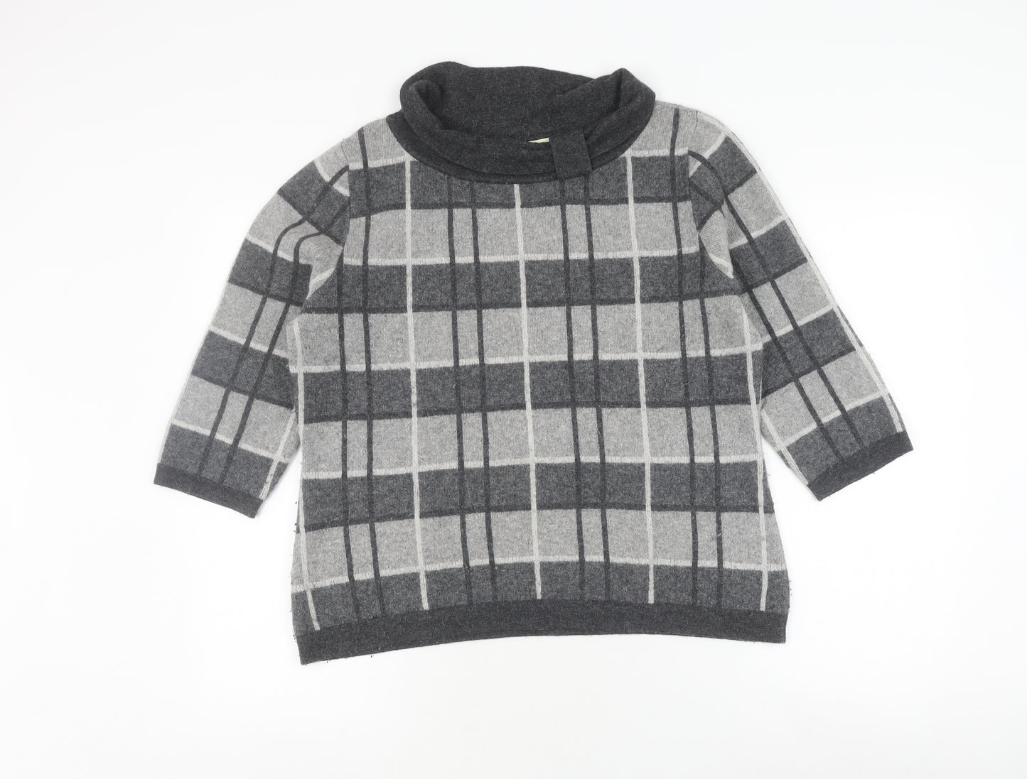 Viyella Women's Grey Check Pullover Jumper XL