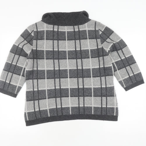 Viyella Women's Grey Check Pullover Jumper XL