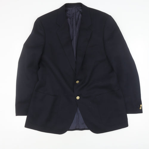 Baumler Airliner Men's Black Blazer 42R Regular Wool Blend