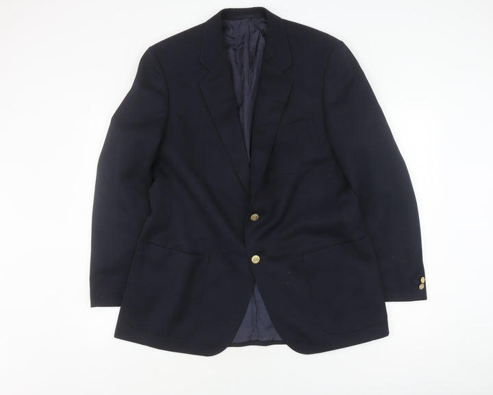 Baumler Airliner Men's Black Blazer 42R Regular Wool Blend