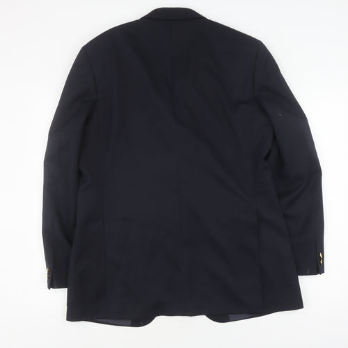 Baumler Airliner Men's Black Blazer 42R Regular Wool Blend