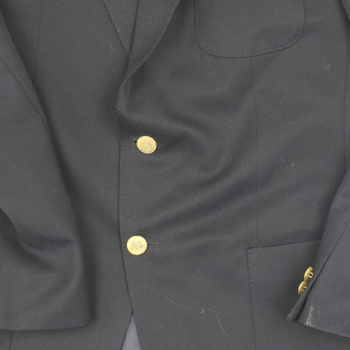 Baumler Airliner Men's Black Blazer 42R Regular Wool Blend