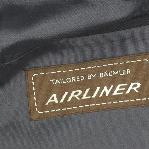 Baumler Airliner Men's Black Blazer 42R Regular Wool Blend