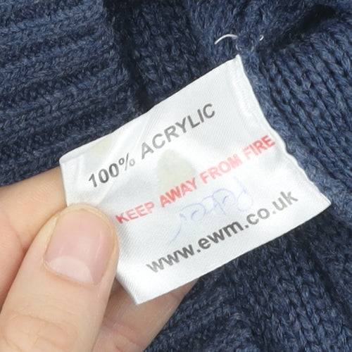 James Pringle Men's Blue Acrylic Pullover Jumper S