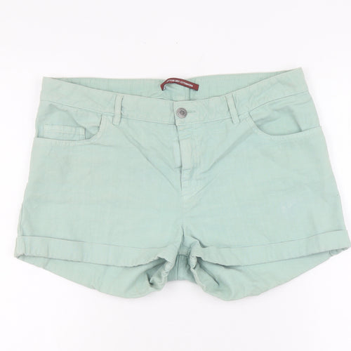 Comptoir des Cotonniers Women's Green Chino Shorts Size 14